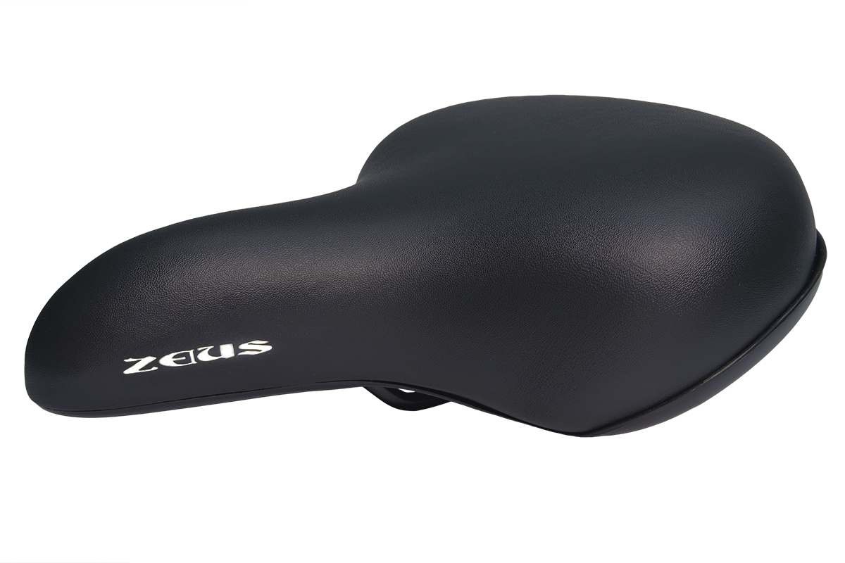 Седло ZEUS Z-9050 City Bike 245x205mm,рельсы сталь,с пружинами,черное,520гр